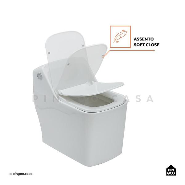 Imagem de Vaso Sanitário Monobloco Caixa Acoplada Peridoto Pingoo.casa - Branco