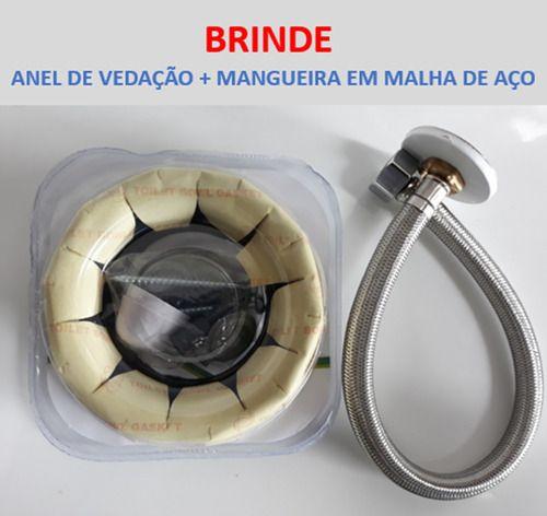 Imagem de Vaso Sanitário Monobloco Caixa Acoplada Preto Fosco Harmony Pérola