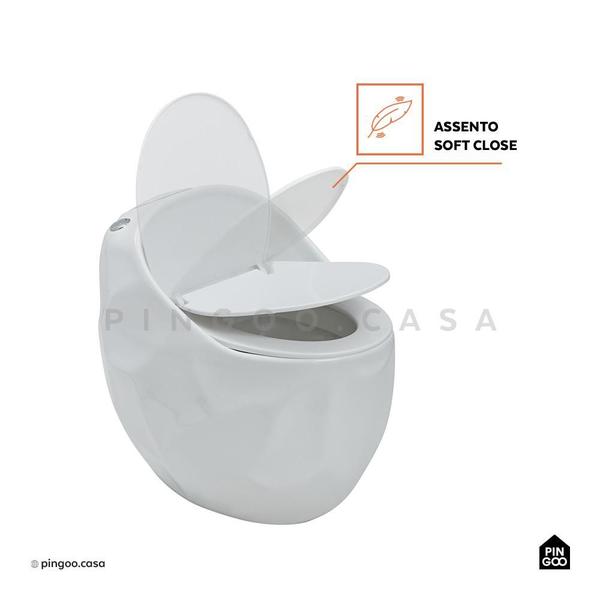 Imagem de Vaso Sanitário Monobloco Caixa Acoplada Titanita Pingoo.casa - Branco