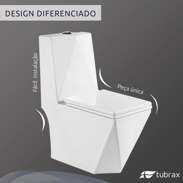 Imagem de Vaso Sanitário Monobloco Completo - Caixa Acoplada Privada modelo Diamante Tubrax