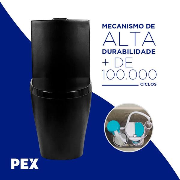 Imagem de Vaso Sanitário Monobloco Preto PEX Nero produzido em Cerâmica