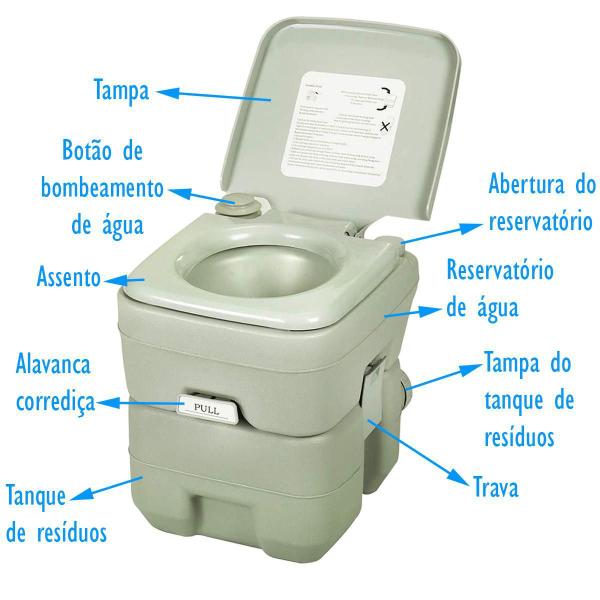 Imagem de Vaso Sanitário Portátil Banheiro Químico 20 L Camping 932