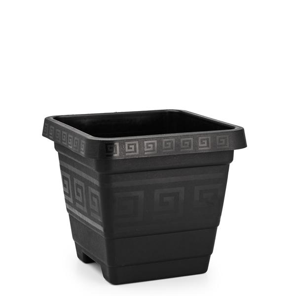 Imagem de Vaso Tacho Para Planta Quadrado Grande 18 Litros - Preto