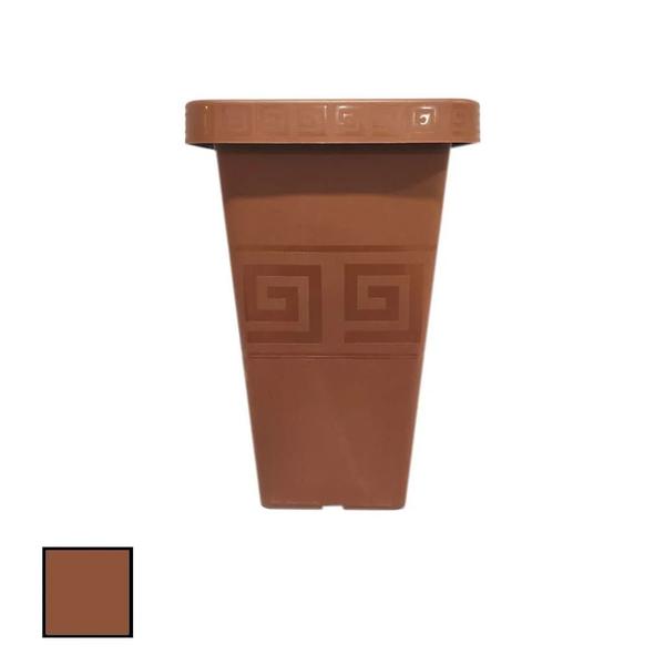 Imagem de Vaso Tacho Para Plantas Comprido Quadrado De Plastico 13 Litros - Terra Cota