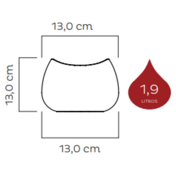 Imagem de Vaso Texturizado Oval 12 (1,9L) Cor Granito NUTRIPLAN