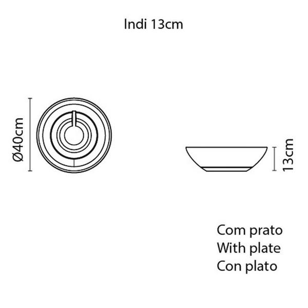 Imagem de Vaso Tramontina Indi 13 cm em Polietileno Marrom