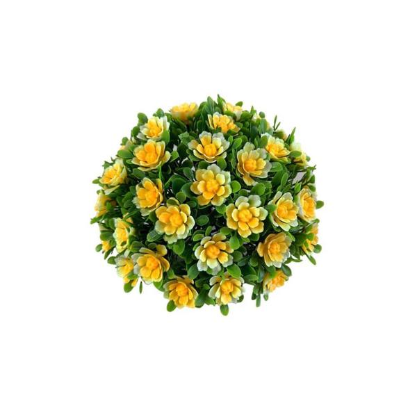 Imagem de Vaso Trançado com Arranjo de Flores Artificiais - Decoração