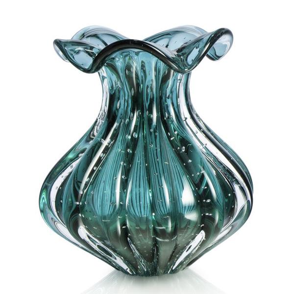 Imagem de Vaso Trouxinha Em Cristal Murano Esmeralda - São Marcos 21cm