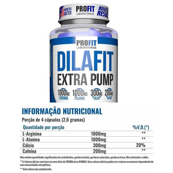 Imagem de Vasodilatador Dilafit Extra Pump 120 Cápsulas - Profit