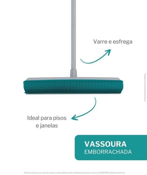 Imagem de Vassoura Emborrachada Cerdas Silicone Esfrega e Seca Flash Limp 4 Peças