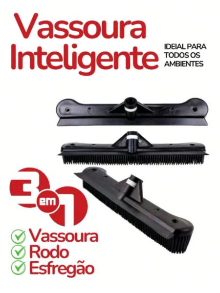 Imagem de Vassoura Inteligente 3 em 1 Silicone Estático para Salão de Beleza e Barbearia