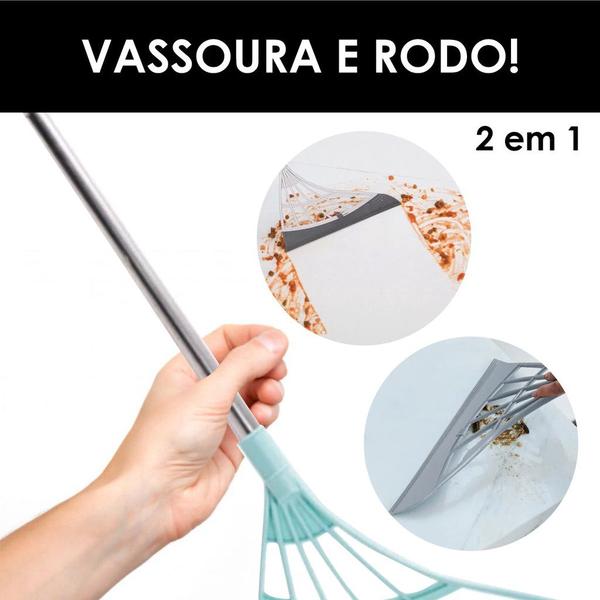 Imagem de Vassoura Mágica Multifuncional Easy Clean Rodo Mop Limpa Vidro Piso Seca Silicone Multiuso Casa