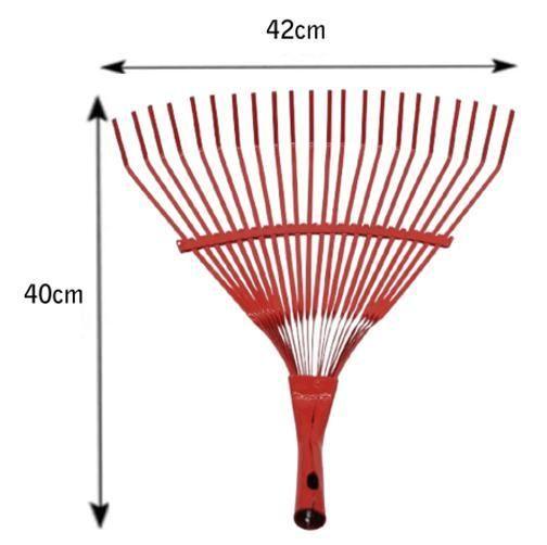 Imagem de Vassoura Rastelo Jardinagem Folhas Gramas 22 Dentes Metal