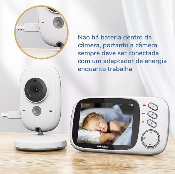 VB603 Babá Eletrônica Câmera S/fio Vídeo Voz Monitor Visão Noturna - Baby Monitor Imagem de VB603 Babá Eletrônica Câmera S/fio Vídeo Voz Monitor Visão Noturna