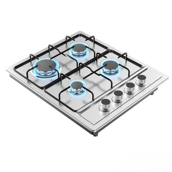 Imagem de VBGK Cooktop a Gás 4 Bocas NG/LPG com Proteção Termopar (Prata)