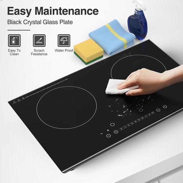 VBGK Cooktop de Indução 24" 4000W com 2 Queimadores e Controle Touch (Preto) Imagem de VBGK Cooktop de Indução 24" 4000W com 2 Queimadores e Controle Touch (Preto)