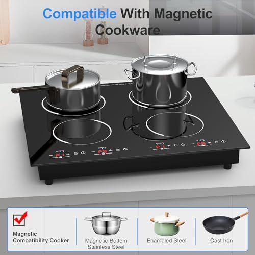 Imagem de VBGK Cooktop de Indução 30" 6000W com 4 Queimadores e Controle Touch