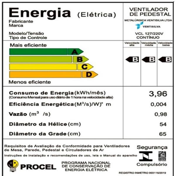 Imagem de Vcl -Ventilador De Coluna 65 Cm Branco Pintura Epóxi Cromada