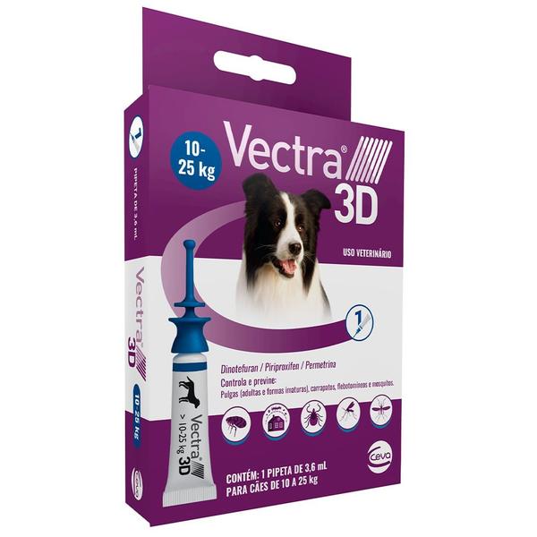 Imagem de Vectra 3D Cães 10 a 25kg Antipulgas e Carrapatos Ceva