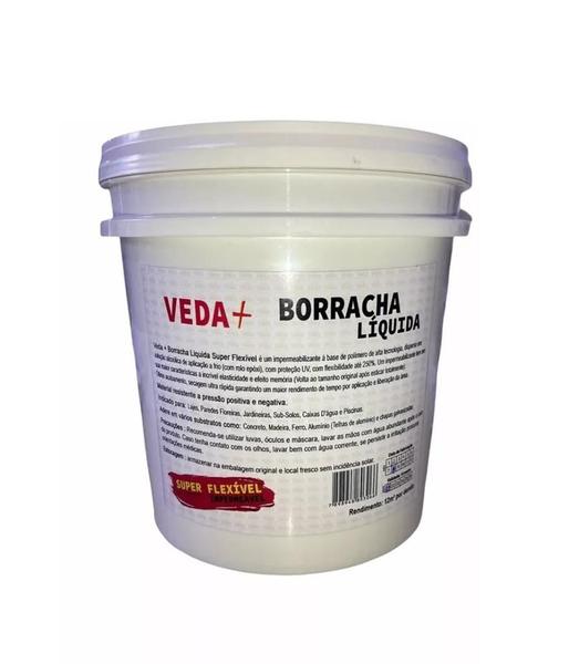 Veda Borracha Líquida Super Flexível Impermeável Branca 3,6L - Borracha Liquida Imagem de Veda Borracha Líquida Super Flexível Impermeável Branca 3,6L