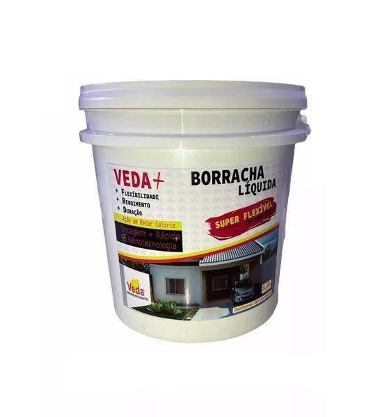 Veda Borracha Líquida Super Flexível Impermeável Branca 3,6L - Borracha Liquida Imagem de Veda Borracha Líquida Super Flexível Impermeável Branca 3,6L