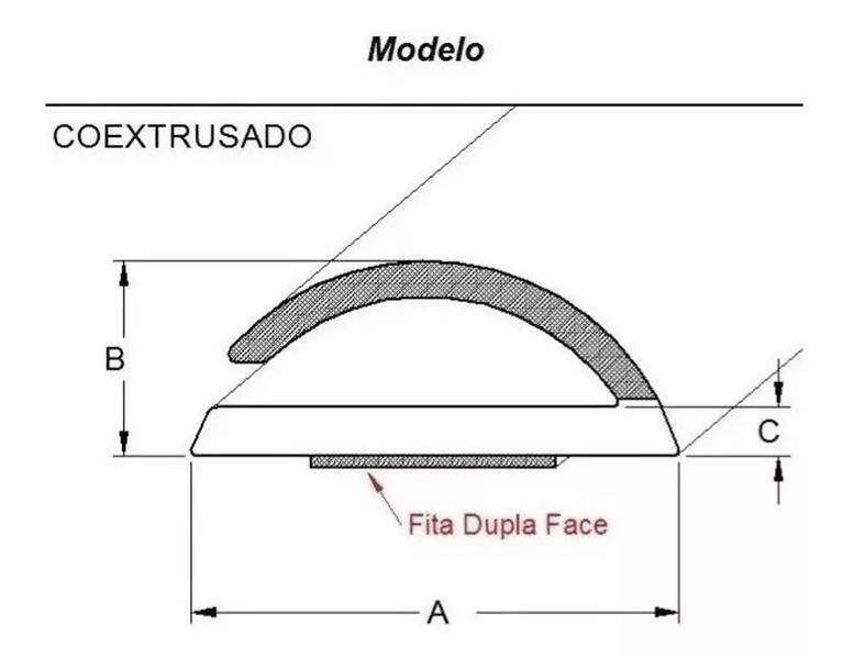 Imagem de Veda Fresta 6mm Borracha Vedação Porta Janelas Fita Adesiva Rolo 6 Metros Modelo D Preto Comfortdoor