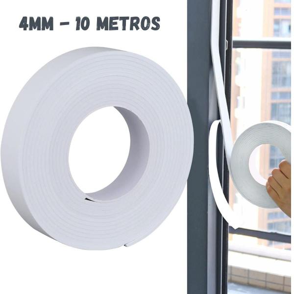 Veda Fresta Fita Vedação Borracha Porta Janela Anti Ruido Fogão Batente Cooktok Multiuso Insetos 10m - UtilPratic Imagem de Veda Fresta Fita Vedação Borracha Porta Janela Anti Ruido Fogão Batente Cooktok Multiuso Insetos 10m