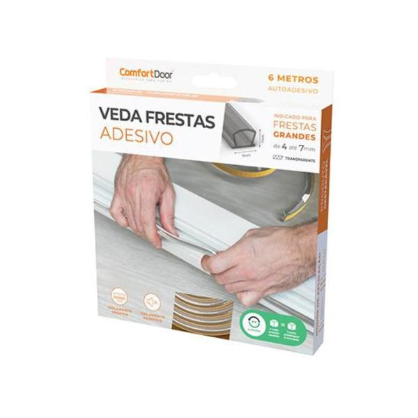 Imagem de Veda frestas adesivo 7x9mm transparente 6m comfortdoor