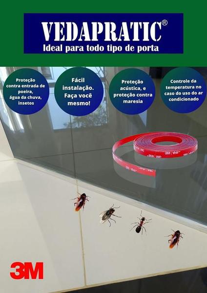 Imagem de Veda Frestas Portão 12 Cm Alt, Transparente, Vedapratic