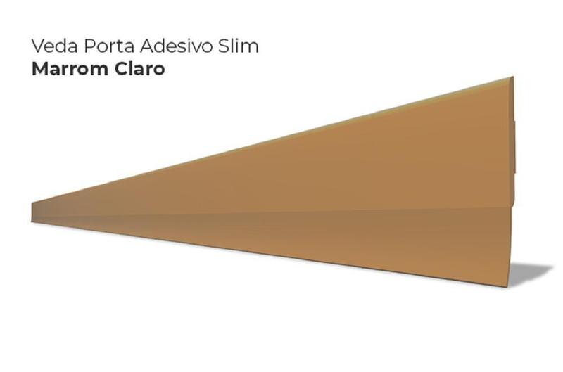 Veda Porta Adesivo Rodo Pvc Comfortdoor Marrom Claro 1 Mt Imagem de Veda Porta Adesivo Rodo Pvc Comfortdoor Marrom Claro 1 Mt