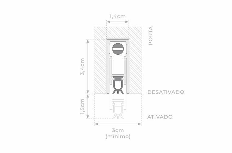 Imagem de Veda Porta Automático 122Cm