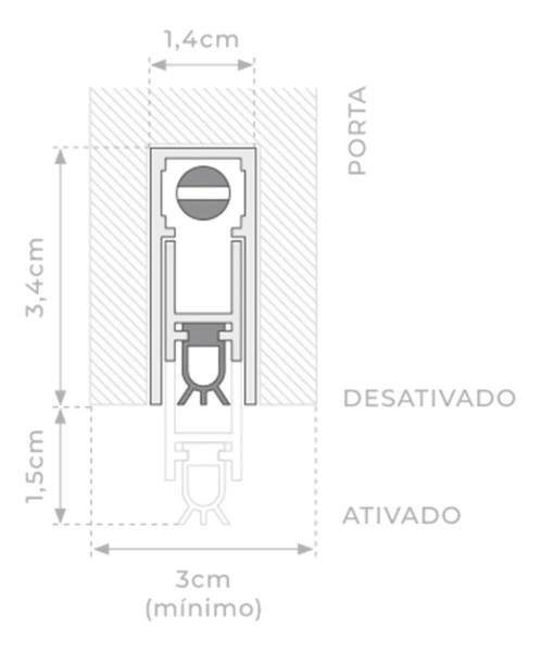 Imagem de Veda porta automático embutido 92cm comfort door