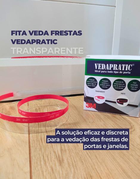 Imagem de Veda Porta E Portão Transparente 4,0 Cm Alt. Vedapratic 1 Mt