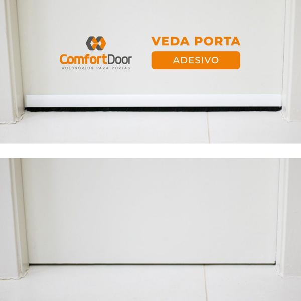 Imagem de Veda Porta Escova Ajustáveis Universal 80cm Comfortdoor