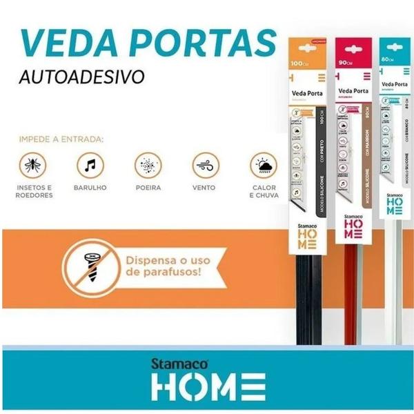 Imagem de Veda porta pvc silicone 100cm stamaco