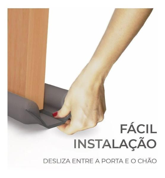 Imagem de Veda Porta Rolinho Comfort Door Veda Fresta Impermeavel 80cm Branco