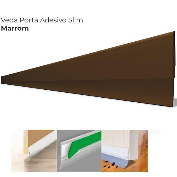 Imagem de Veda Porta SLIM 80CM C/ Adesivo Contra Insetos Agua Poeira 80CM