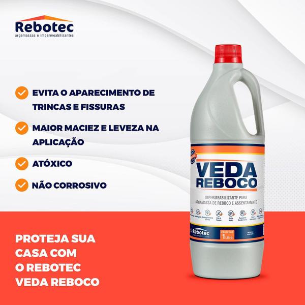 Imagem de Veda Reboco Impermeabilizante 1L Original Rebotec