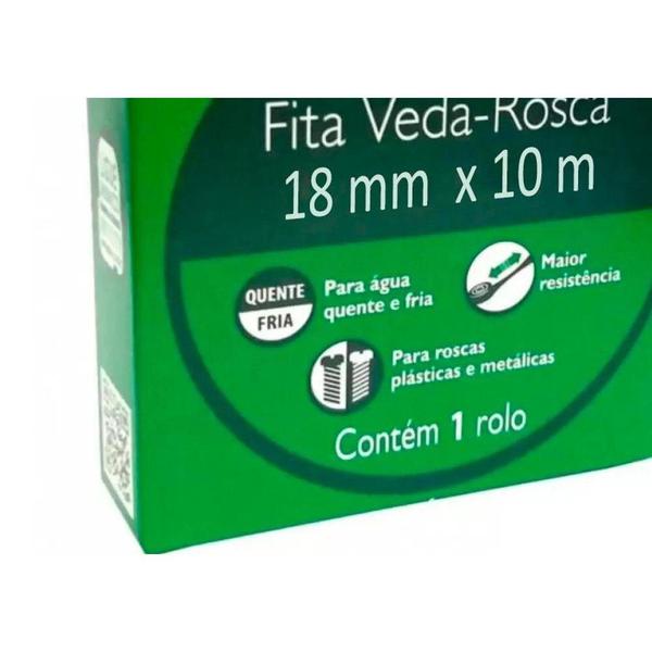 Veda Rosca Amanco 18X10M - Kit C/60 Peca Imagem de Veda Rosca Amanco 18X10M - Kit C/60 Peca