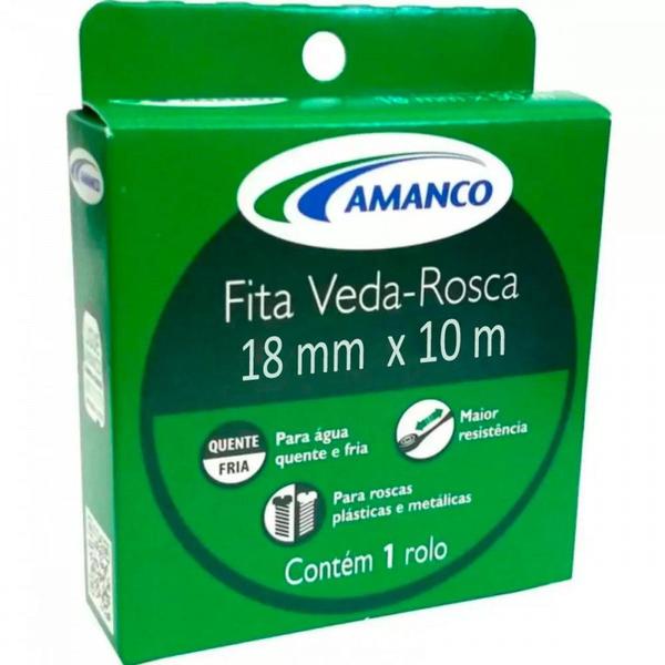 Veda Rosca Amanco 18X10M - Kit C/60 Peca Imagem de Veda Rosca Amanco 18X10M - Kit C/60 Peca