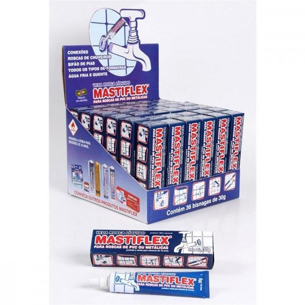 Veda Rosca Liquida Mastiflex 30Gr 51280 - TEK BOND Imagem de Veda Rosca Liquida Mastiflex 30Gr 51280