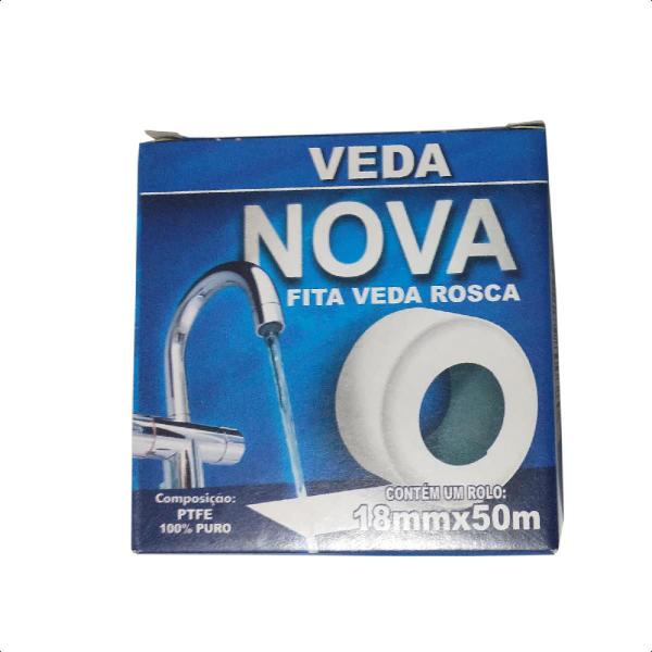 Imagem de Veda Rosca Teflon EDA 8RJ 18mm X 50m - Vedação Perfeita