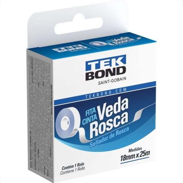 Imagem de Veda Rosca Tekbond 18Mm X 25M - Kit C/28 Pecas