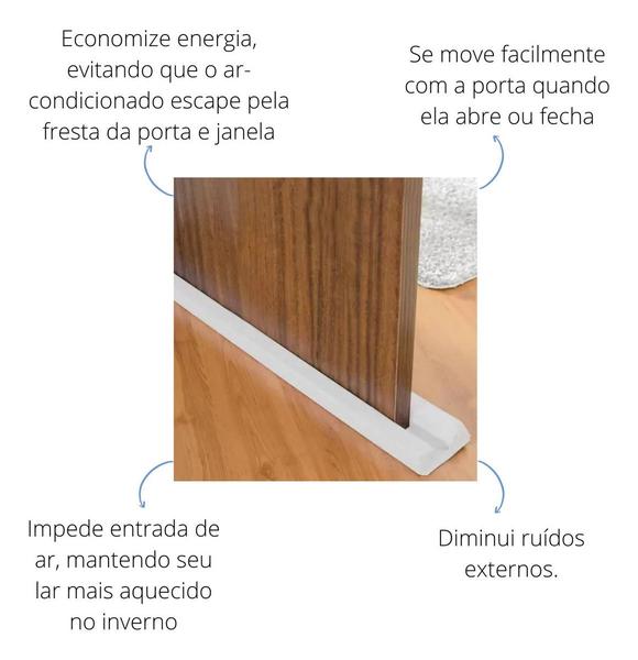 Imagem de Vedação Porta Residencial rolinho economiza energia  Veda Ar-condicionado Protege Contra Insetos