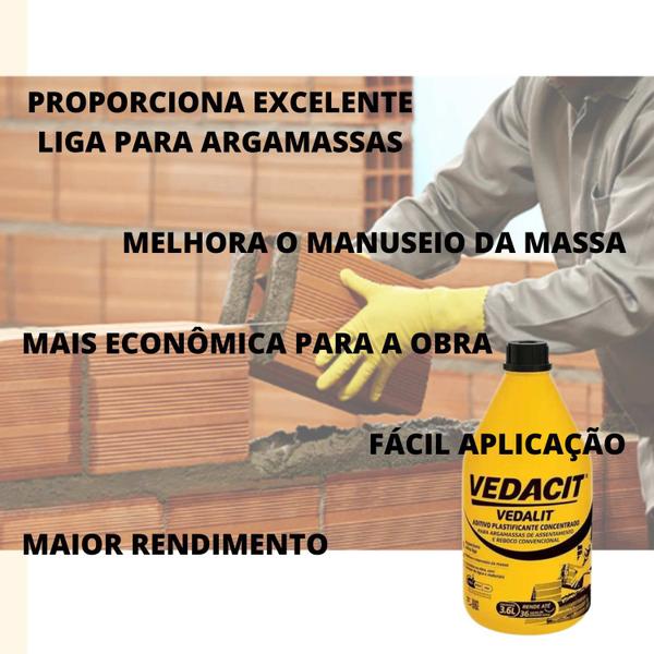 Imagem de Vedacit vedalit aditivo plastificante concentrado 3,6