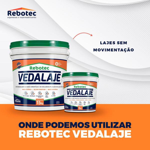 Imagem de Vedalaje Rebotec Impermeabilizante 5 Kg Para Laje Original