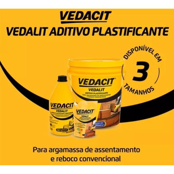 Imagem de Vedalit vedacit 3,6l aditivo plastificante argamassas