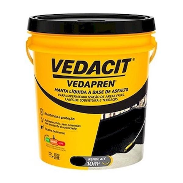 Imagem de Vedapren Manta Liquida Preto Base Asfalto 3.6 litros - Vedacit