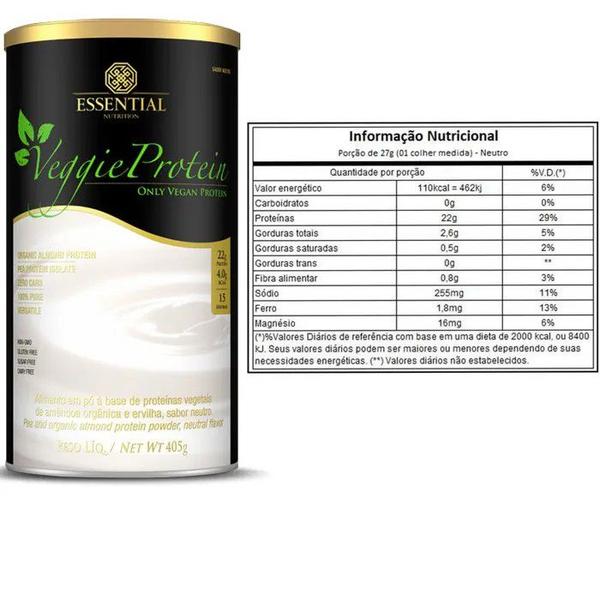 Imagem de Veggie Protein Neutro (405g) - Essential Nutrition