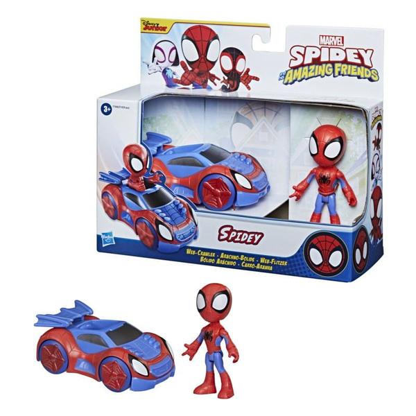 Imagem de Veículo de Roda Livre com Mini Figura - Spidey and His Amazing Friends - Homem-Aranha e Carro-Aranha - Hasbro